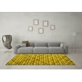 thumbnail image 3 of Ahgly Company Indoor Square Abstract Yellow Modern Area Rugs, 5' Square, 3 of 4