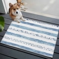 thumbnail image 5 of Blue White Stripe Bathroom Rug Washable 2x3 Entryway Rug Non Slip Modern Abstract Geometric Stripes Front Door Mat Low Pile Indoor Doormat Throw Floor Carpet for Kitchen Bedroom Entrance, 5 of 8