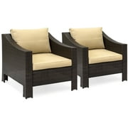 Best Choice Products 2-Piece Wicker Club Patio Chair