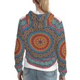 thumbnail image 7 of Fotbe Mandala Pattern Womens Long Sleeve Hoodie, Pullover Hooded Sweatshirt, Kangaroo Pocket Hoodie with Eye-catching Drawstrings-Medium, 7 of 7