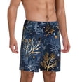 thumbnail image 2 of Logiee Mystical Underwater Coral Scene Print Men's Pajama Shorts with Drawstring & Pockets,Sleep Shorts for Men,Sleepwear Bottoms,Elastic Waistband Loungewear-3X-Large, 2 of 6