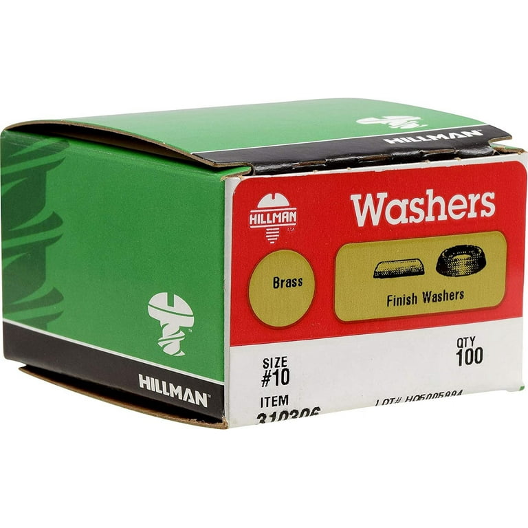 Hillman Brass-Plated Brass .190 in. Countersunk Finish Washer 100 pk Hillman Brass-Plated Brass .190 in. Countersunk Finish Washer 100 pk