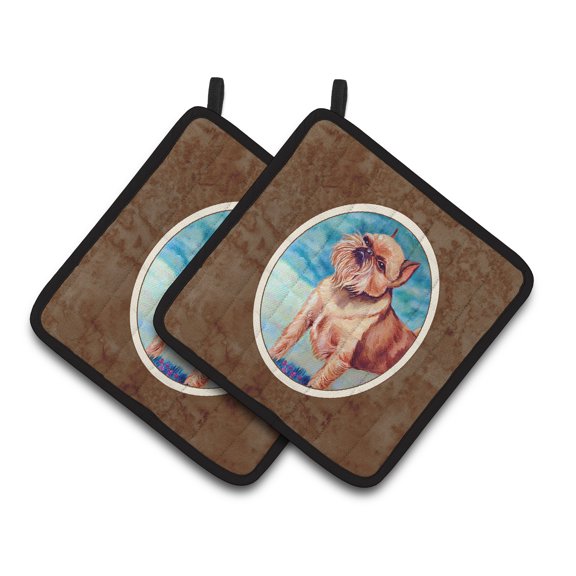 Brussels Griffon Pair of Pot Holders