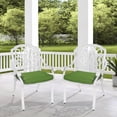 thumbnail image 2 of VIVIJASON 2-Piece Outdoor Bistro Dining Cushioned Chairs, Patio Cast Aluminum Dining Chairs, Patio Bistro Chair Set for Balcony, Lawn, Garden, Backyard, White, 2 of 7