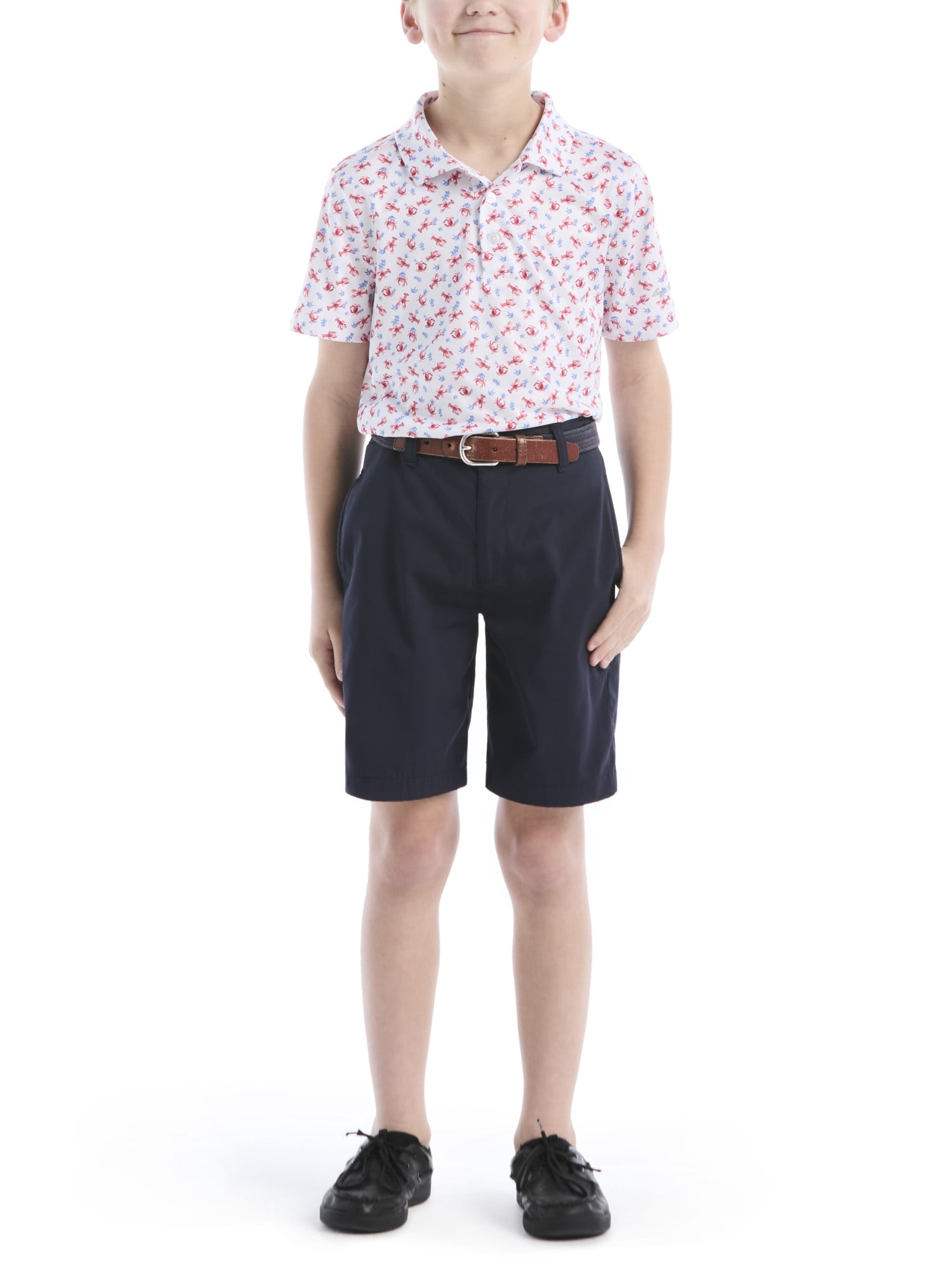Ben Hogan Boys & Big Boys Performance Golf Polo Shirt: Lobster Print, Sizes 4-18