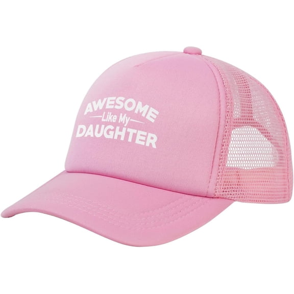Awesome Like My Daughter Hat Mesh Trucker Hat Funny Baseball Cap Men Women
