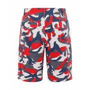 Mens Classic Camouflage Multi Pocket Cotton Camo Army Cargo Shorts (Tangerine, 36)