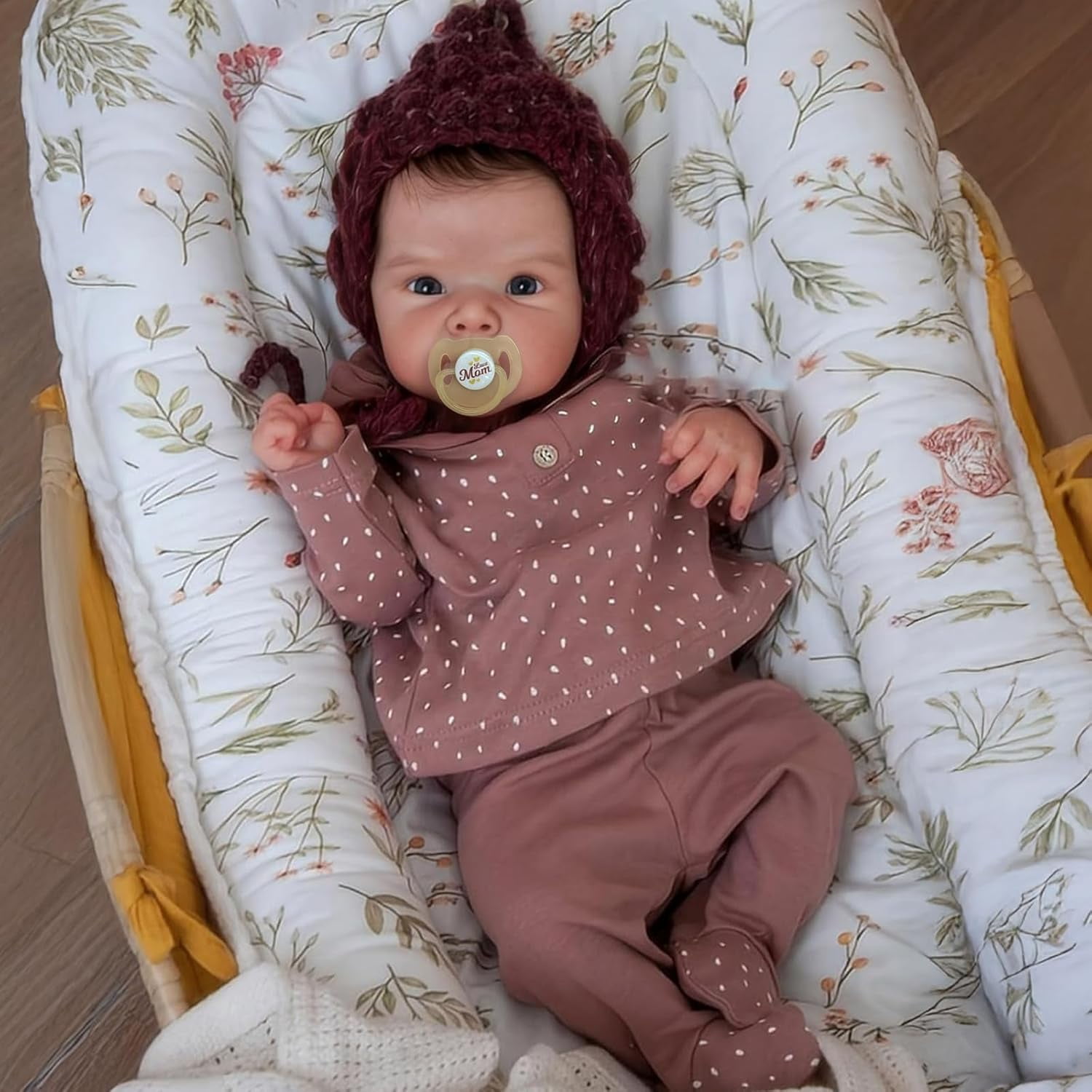 RSG Reborn Dolls 17 Inch Open Eye Soft Cloth Body Real Life Babies Cute Lifelike Handmade Poseable Kids Birthday Gift