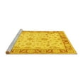 thumbnail image 2 of Ahgly Company Machine Washable Indoor Square Oriental Yellow Traditional Area Rugs, 7' Square, 2 of 4