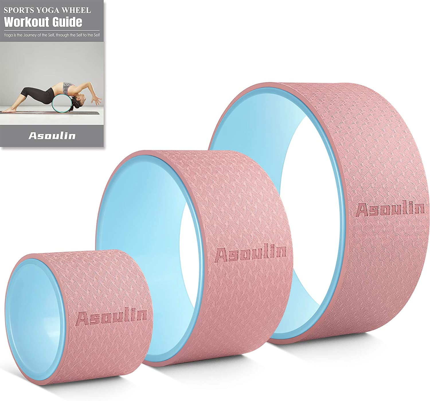 3 Pack Yoga Wheel Set for Back Pain /& Stretching Strongest Yoga Prop Wheel
