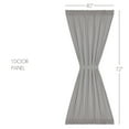 thumbnail image 4 of VHC Brands Farmhouse 72"x40" Door Panel Grey Rod Pocket Burlap Window Curtains, 4 of 6