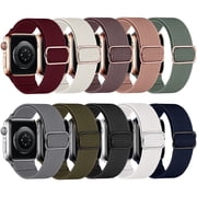 ZSOU 10 Pack Nylon Watch Bands for Apple Watch 38/40/41/42mm(Series 10) - Multicolor, Unisex