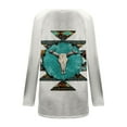thumbnail image 5 of Mujeres moda casual manga larga cuello redondo tops blusa suelta camisas impresas Fridja czfsfas3206, 5 of 5