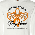 thumbnail image 4 of Inktastic Leukemia Awareness Staying Strong Together and Orange Ribbon Long Sleeve T-Shirt, 4 of 5