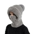 thumbnail image 2 of Steadline 3-in-1 Knitted Hat Scarf and Mask Combo,Winter Warm Fleece Lining Headwear,Windproof Ski Balaclava for Women,Versatile Cold Weather Gear for Commuting,Sports,Travel,and Outdoor Activities, 2 of 7