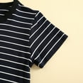 thumbnail image 5 of EnJoCho Youth Kids Cute T Shirt Toddler Baby Boys Spring Summer Striped Cotton Short Sleeve T Shirt Shorts Pants Clothes Little & Big Children Casual Home School Wear 5-6 Years, 5 of 6
