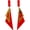 Red, variant on Zephyriana 80's Retro Acrylic Geometry Double Triangle Long Dangle Drop Earrings Creative Exaggerated Fluorescent Geometric Statement Earrings Outfit Glow Party Jewelry Gifts for Women