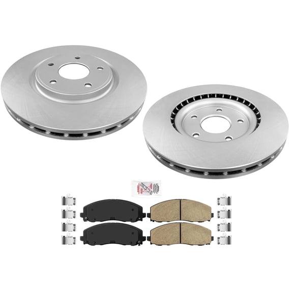 Front AmeriBRAKES Coated Disc Brake Rotors Pads for Chrysler Pacifica 2017-2022