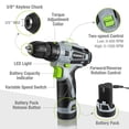 thumbnail image 3 of Perceuse-visseuse Sans Fil WORKPRO 12 V avec Chargeur et Sac, 3 of 8