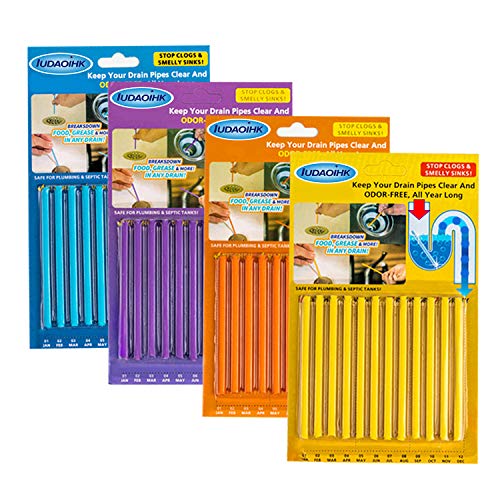 Iudaoihk Drain Cleaner Sticks Keeps Drains And Pipes Clear And Odor As Seen On Tv 4 Packs 48 Pcs Walmart Com