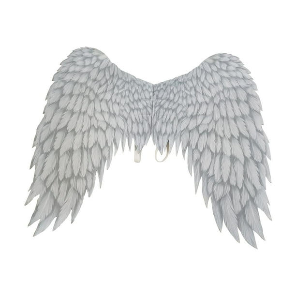 Alas de ángel grandes para adultos, accesorios de disfraz de hada, alas decorativas para fiesta de Halloween Blanco