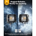 thumbnail image 3 of Luces LED cúbicas Auxbeam de 3 pulgadas y 72 W, doble color ámbar y blanco, 3 of 5