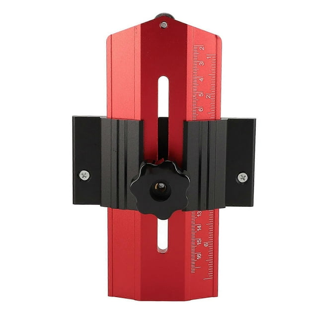 Guide de gabarit de scie sauteuse à table en acier inoxydable, guide de coupe précis et fin pour scie à table, scie à ruban, table de toupie, rouge