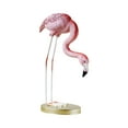 thumbnail image 2 of deevoka Flamingo Resin Statue Bird Sculpture Backyard Indoor Outdoor Garden Figurine 13x13x21cm, 2 of 9