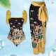 thumbnail image 1 of Traje De Baño Damas 2 piezas de traje de baño atlético de playa para mujer a la moda con vestido para accesorios femeninos (amarillo XL), 1 of 9