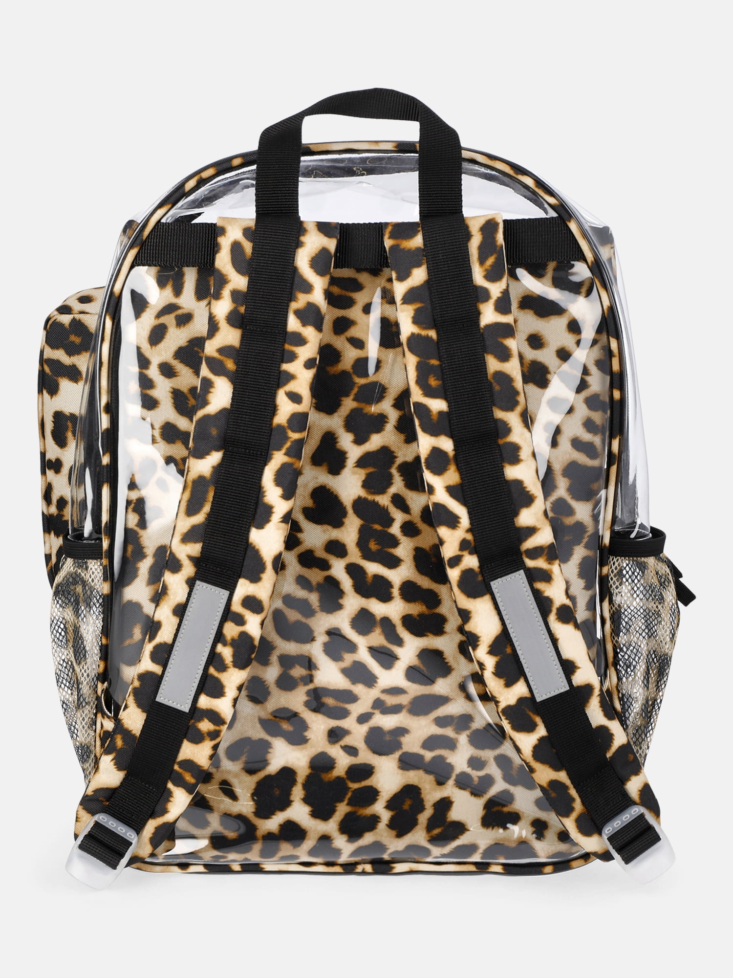 Wonder Nation Kids' Clear Cheetah Print 17" Backpack, Lunch Tote, Laptop Sleeve and Pouch Set, 4-Piece