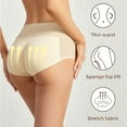 thumbnail image 4 of Meichang Padded Underwear for Women High Waisted Butt Lifter Shapewear Breathable Panties Seamless Hip Enahncer Body Shaper Boyshort Underwear, 4 of 9