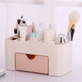 thumbnail image 2 of Reusable Anti slip Grids Makeup Cosmetic Box with Drawer(Pink), 2 of 2