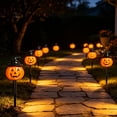 thumbnail image 3 of ICQOVD Halloween Party Lights Solar Pumpkin Stake Lights,5 Pack Witch Hat LED Garden Lights,Waterproof Outdoor Decorative Lighting for Yard,Patio & Holiday Decor, 3 of 9