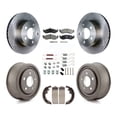 thumbnail image 1 of Transit Auto Front Rear Disc Brake Rotors Ceramic Pads and Drum Kit (7Pc) for Car Jeep Wrangler Cherokee K8T-102399, 1 of 11