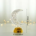 thumbnail image 4 of Battery Powered LED Night Light Decorative Table Lamp, Diamond-Cut Crystal Style with Gold Base, Portable Bedside Light for Bedroom, Party, Kids, 4 of 5