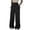 Black, variant on Dress Pants for Women Elastic High Waisted Pleated Wide Leg Business Casual Work Pants Palazzo Office Trousers