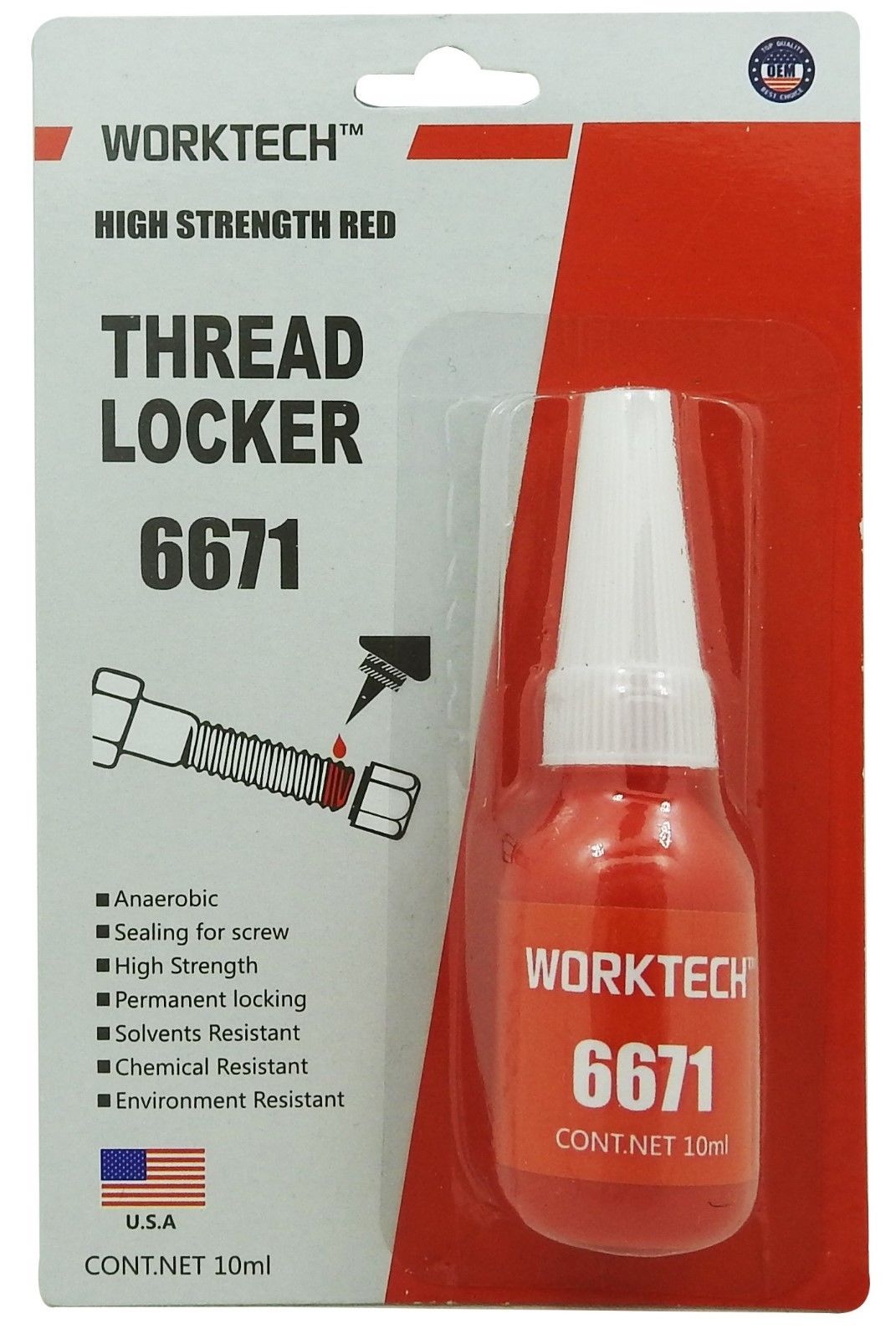 Worktech Professional High Strength Threadlocker
