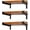 Black, variant on 6 Pcs Heavy Duty Shelf Brackets 10 Inch Wall Mounted Industrial Metal Shelving Supports with Lip Gold