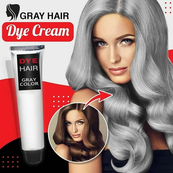 Fashion Color Silver Hair Dye 100ml - Unisex DIY Hair Dye, Long-Lasting Silver to Gunmetal Blue Shades, Protective Coat, Nourishing Formula, Easy to Use, Salon-Quality Results Makeup Organizers