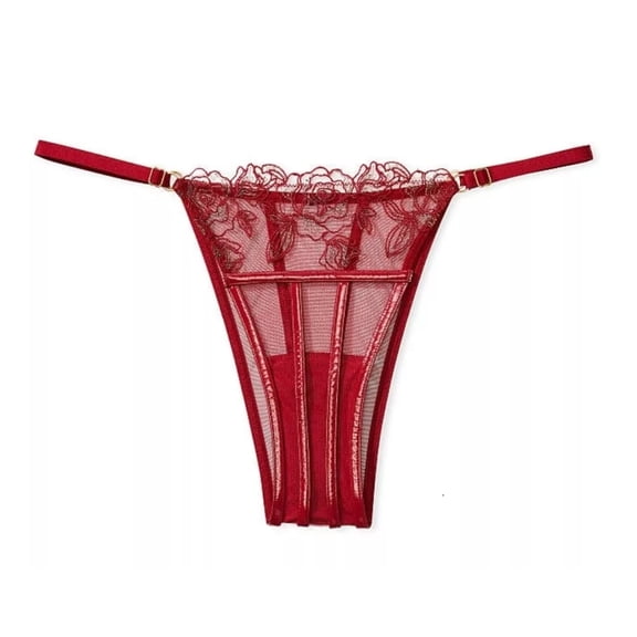 Victoria's Secret Very Sexy Midnight Affair Brazilian Panty Red Lacquer Size Medium NWT