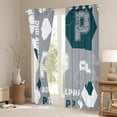 thumbnail image 3 of Manfei Letter P Monogrammed Black Out Curtains,Philadelphia Sport City Curtains Pack of 2 (42x63 Each),Gray Green White Bedroom Curtains For Boys Kids,Microfiber Room Decorative, 3 of 6
