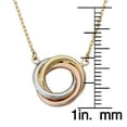 thumbnail image 5 of KoolJewelry 14k Tricolor Gold High Polish Adjustable Length Love Knot Necklace (fits 16" or 18"), 5 of 5