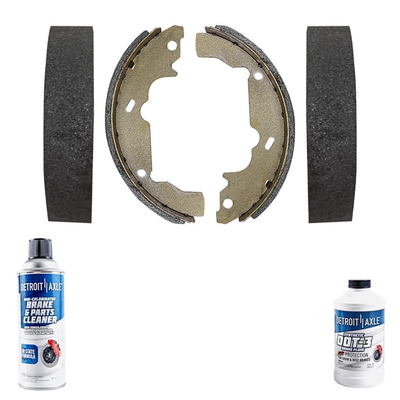 Detroit Axle - Rear Brake Shoes for Toyota Sienna Chevy Equinox Pontiac Aztek Torrent, Semi-metallic Brake Shoes Replacement