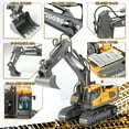 thumbnail image 2 of Freecat Remote Control Excavator Toys, 1:20 RC Construction Vehicles Toys for Boys 3 4 5 6 7 8+ Years Old, 11 Channel RC Excavator Truck with Light/Sound, Boys Kids Gift for Birthdays, Christmas., 2 of 6