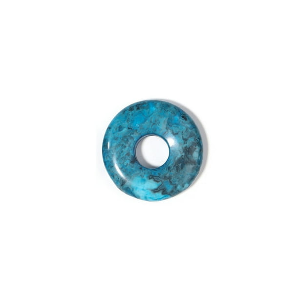 Collar de piedra de forma redonda pendiente pulsera colgante colgantes artesanales DIY accesorios para hacer joyas accesorio hecho a mano Ropa zapatos y accesorios Miscelánea Azul Minnieouse AP014997-04