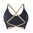 thumbnail image 6 of Umfun Women's Ribbed Scoop Neck Bralette with Open Back Detail - Thin Straps Wireless Crop Top with Removable Cups for Everyday Wear, 6 of 8