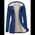 thumbnail image 3 of Chaqueta Impermeable para Mujer, Cortavientos con Capucha, Ideal para Senderismo, Viajes y Actividades Al Aire Libre. Azul Marino XXL, 3 of 8