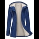 thumbnail image 3 of Chaqueta Impermeable para Mujer, Cortavientos con Capucha, Ideal para Senderismo, Viajes y Actividades Al Aire Libre. Azul Marino XXL, 3 of 8