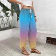 thumbnail image 4 of AzureSilk Women Casual Wide Leg Pants Loose Straight Leg Trousers with PocketPalazzo Pants Cropped Spring Summer Vacation Outfits Fashion Clothing Beach Clothes, 4 of 5