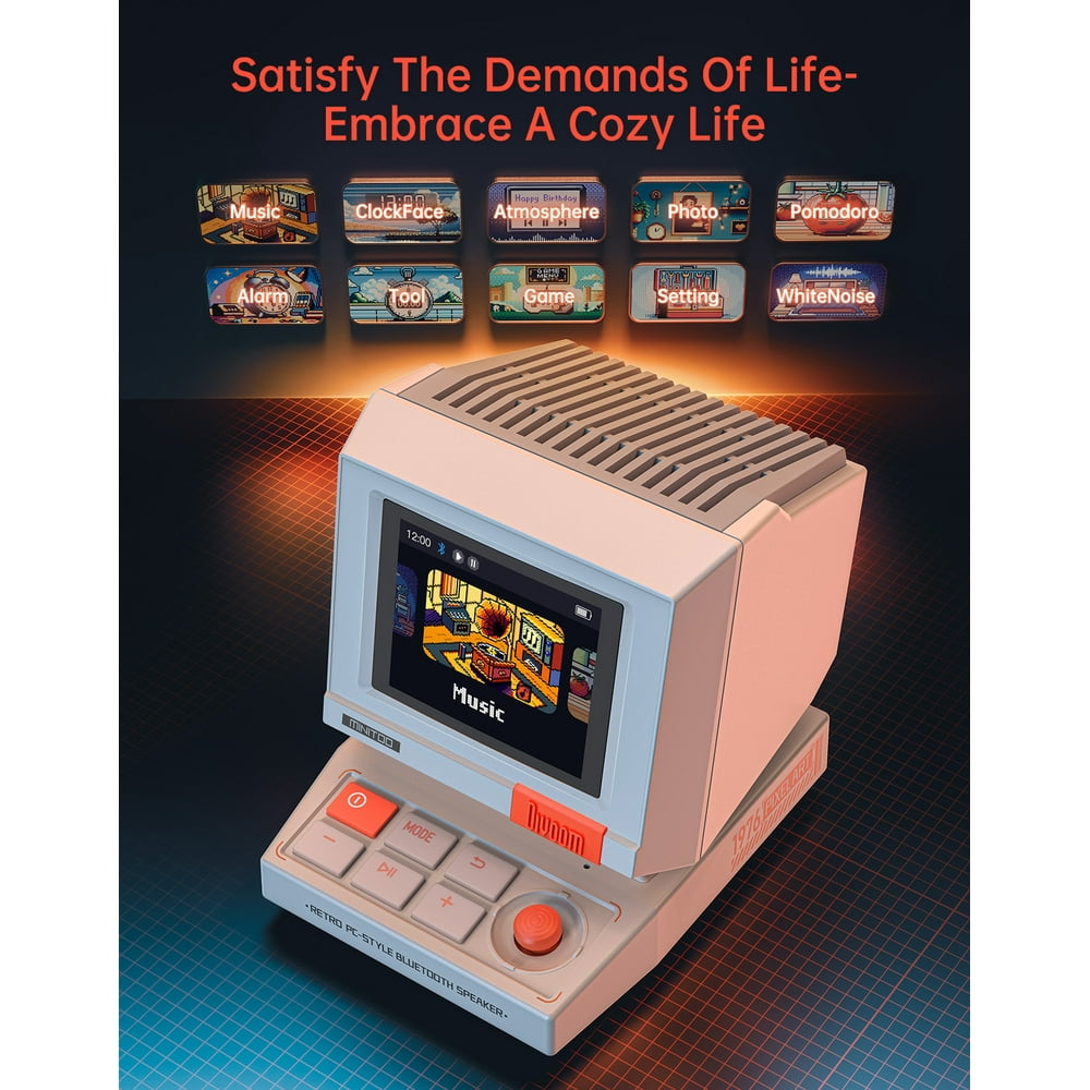 Retro desktop clock and daily life functions